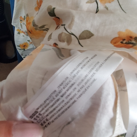 Essentielle En Saison Pia Floral Sleeveless Peplum Top Cotton Blend Large - Picture 6 of 9